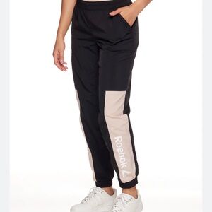 Reebok Women's Black and Beige Joggers